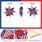 24 Pack Red White Blue American Flag Pinwheels, Patriotic Decor